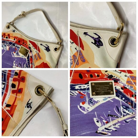 Louis Vuitton LV Shoulder Bag Galliera Riviera GM Purple Canvas 900-082125 - Picture 7 of 14